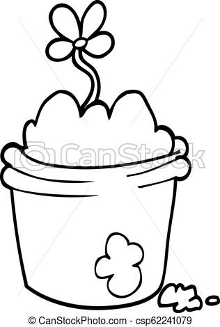 316x470 Line Drawing Cartoon Flower Pot
