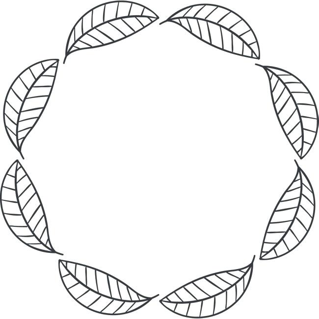 650x651 Simple Leaf Drawing Simple Leaf Art Black And White Simple Holly