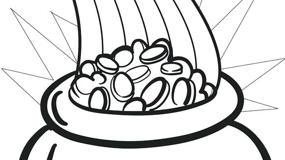 580x326 Pot Of Gold Coloring Rainbow And Pages