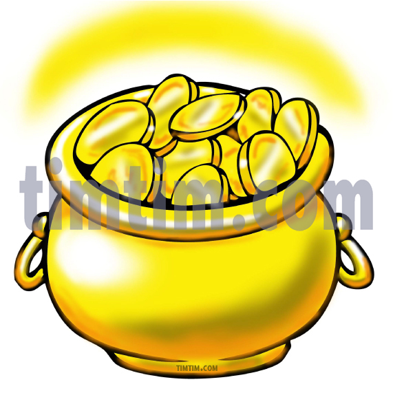 571x571 Free Drawing Of A Pot Of Gold From The Category Business