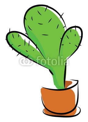 287x400 A Green Cactus Plant Potted In An Earthen Pot Provides Extra Style