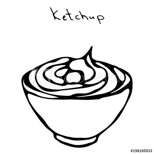 500x500 Small White Bowl Of Red Tomato Ketchup Popular Sauce For Italian