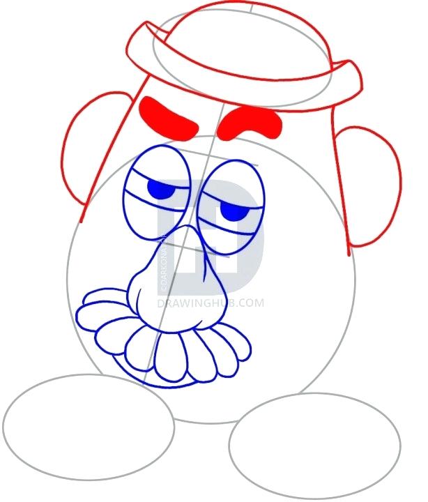 614x720 How To Draw A Potato How To Draw Potatoes Step