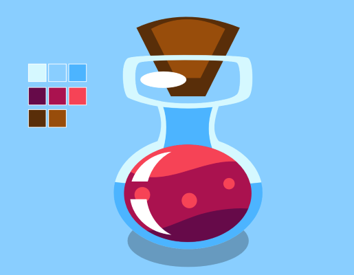 515x400 Inkscape Tutorials How To Draw Bottle With Potion