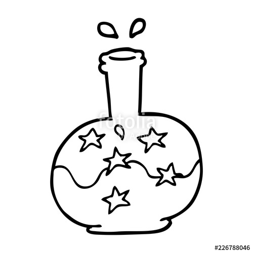 500x500 Line Drawing Cartoon Magic Potion Stock Image And Royalty Free