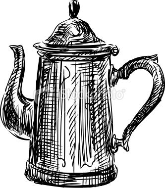 333x380 tea kettle tea kettles in pencil drawings, drawings, tea pots