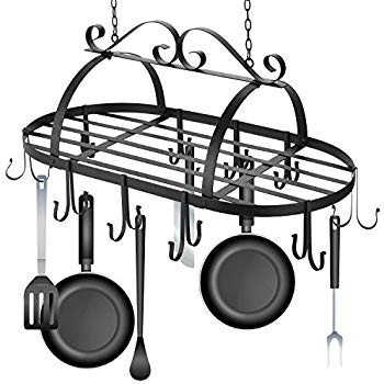 350x350 Ferty Kitchen Ceiling Mounted Oval Iron Hanging Pots