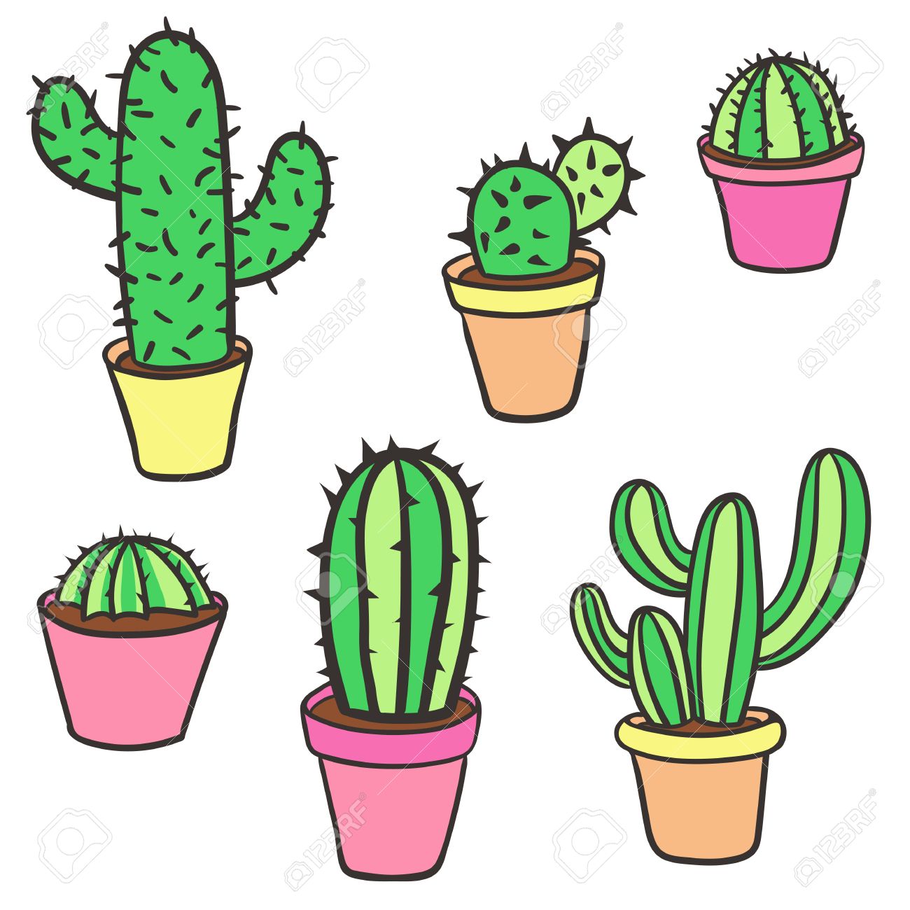 1300x1300 Drawn Cactus Cactus Plant
