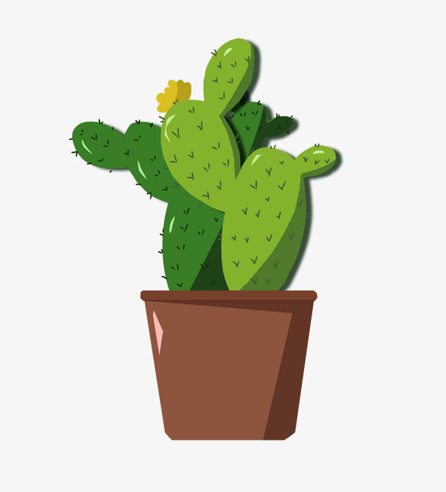 650x717 Hand Drawn Cactus Potted Illustration Image