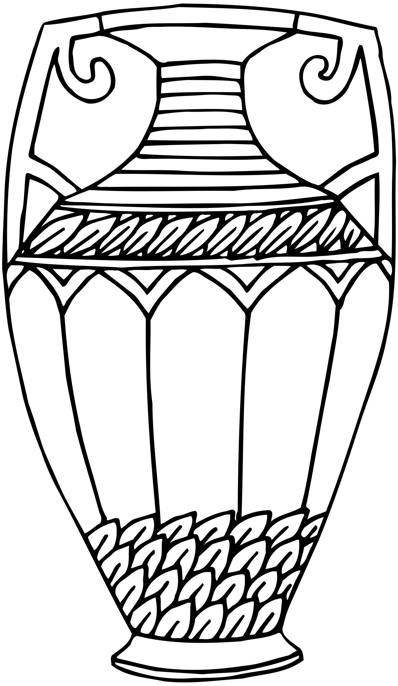 1323x2280 Vase Line Drawing Clipart