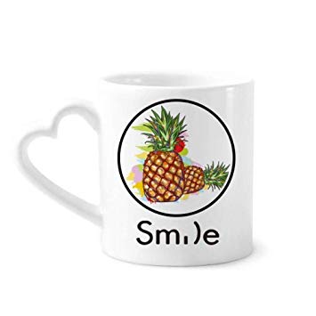 355x355 Pineapples Couple Fruit Drawing Smile Pattern Mug Cup