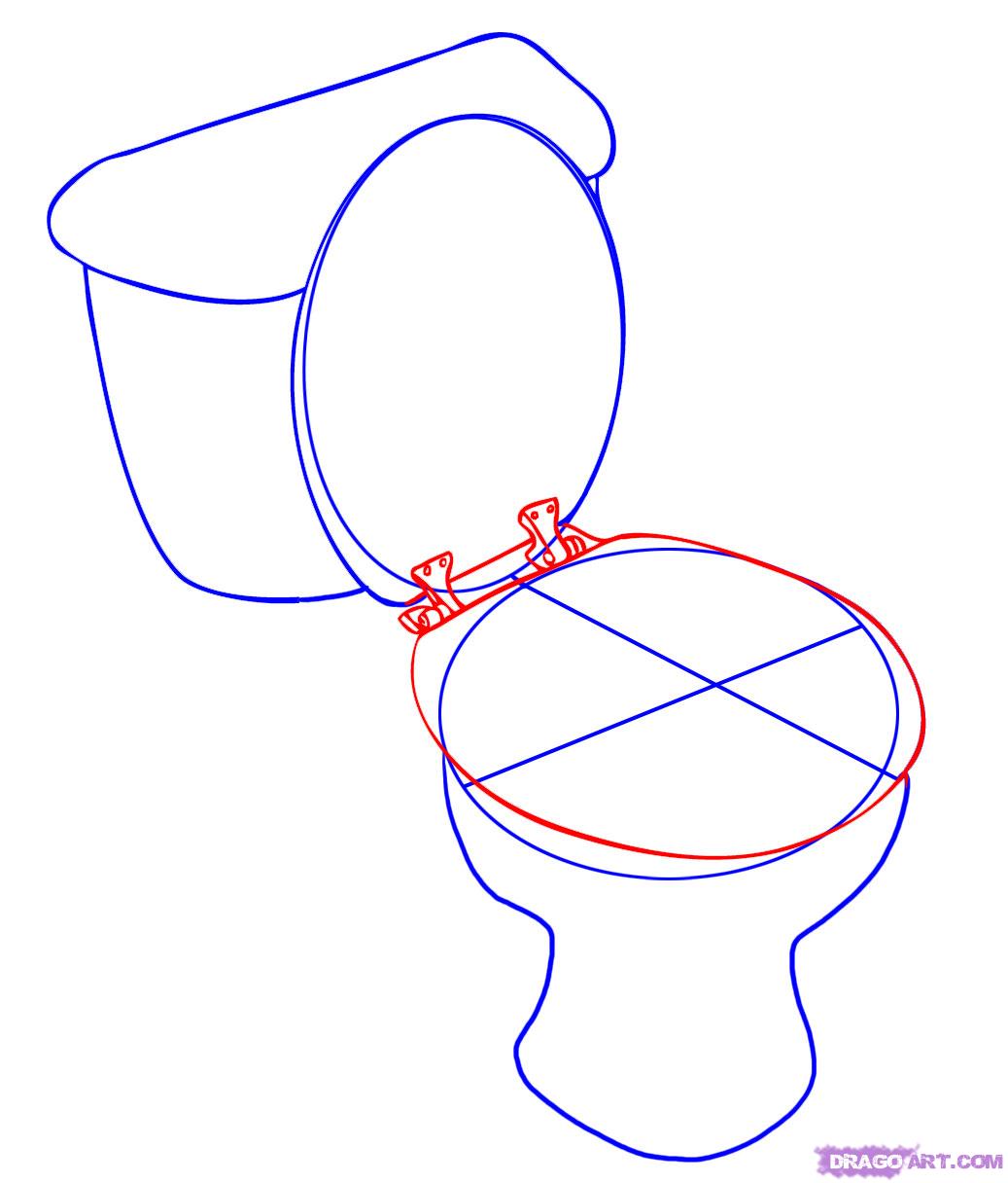 1037x1216 How To Draw A Toilet, Step