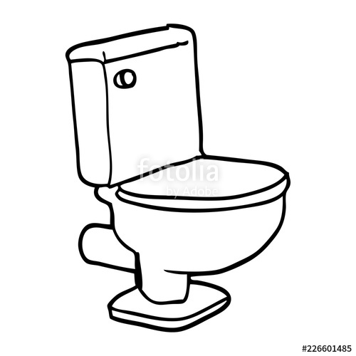 500x500 Line Drawing Cartoon Closed Toilet Stock Image And Royalty Free