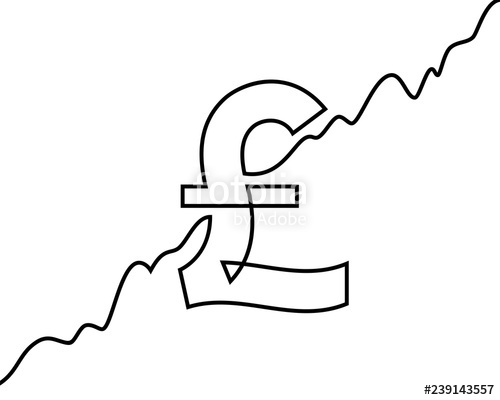 500x400 linear british pound sterling sigh and growing line chart