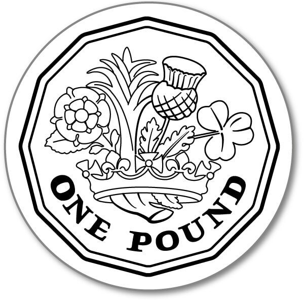 600x600 one pound coin new design pre inked stamper actual size