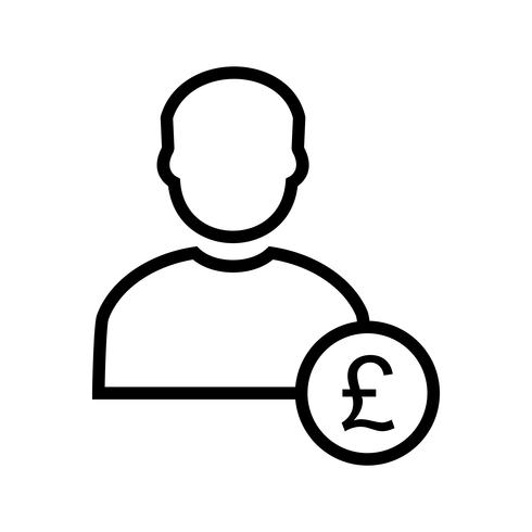 490x490 Pound With Man Vector Icon