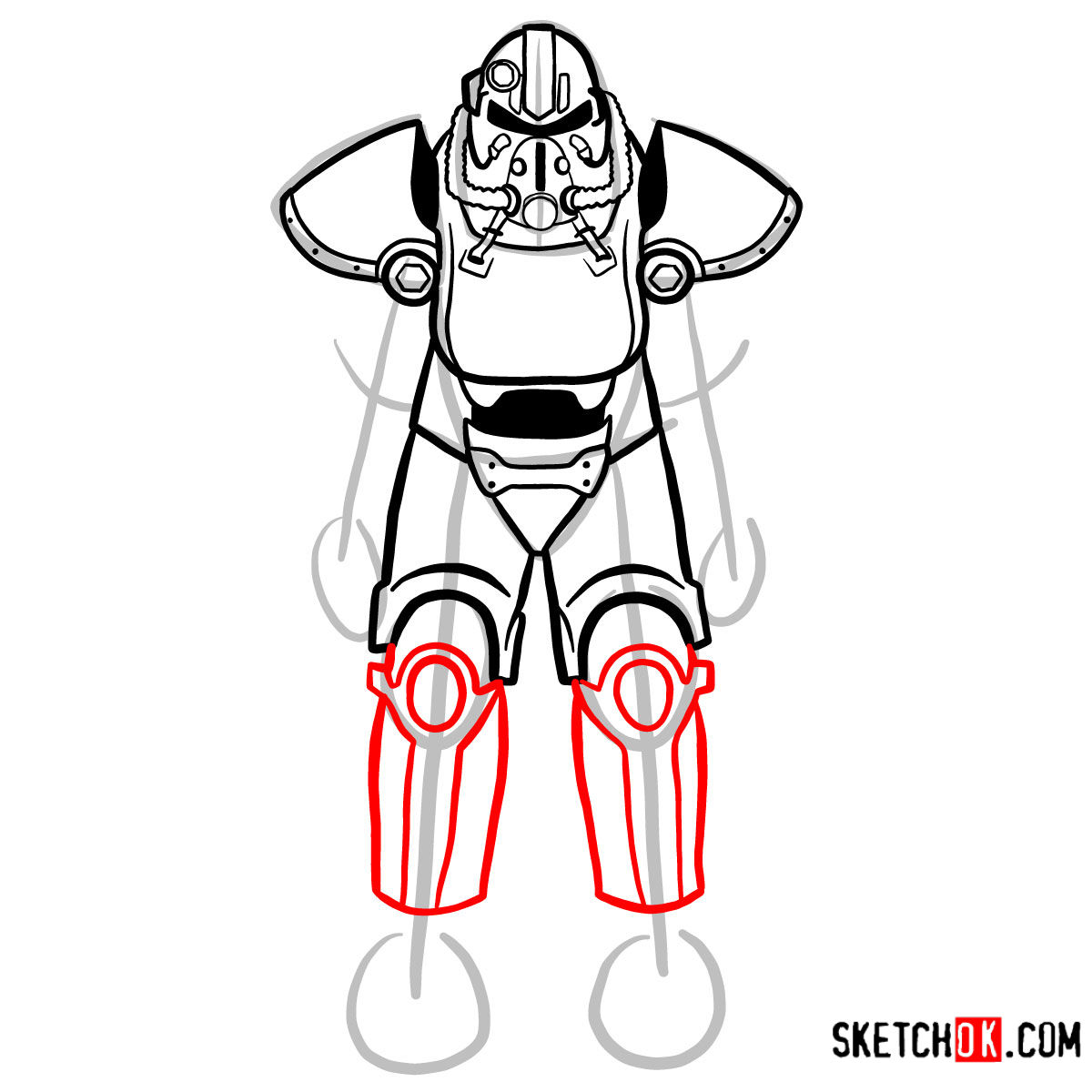 1200x1200 How To Draw T Power Armor Fallout