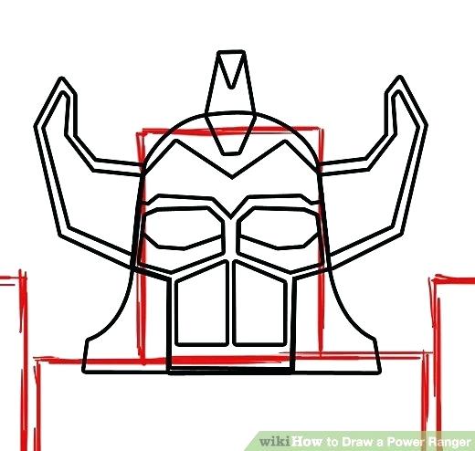 520x494 Power Rangers Drawing Step