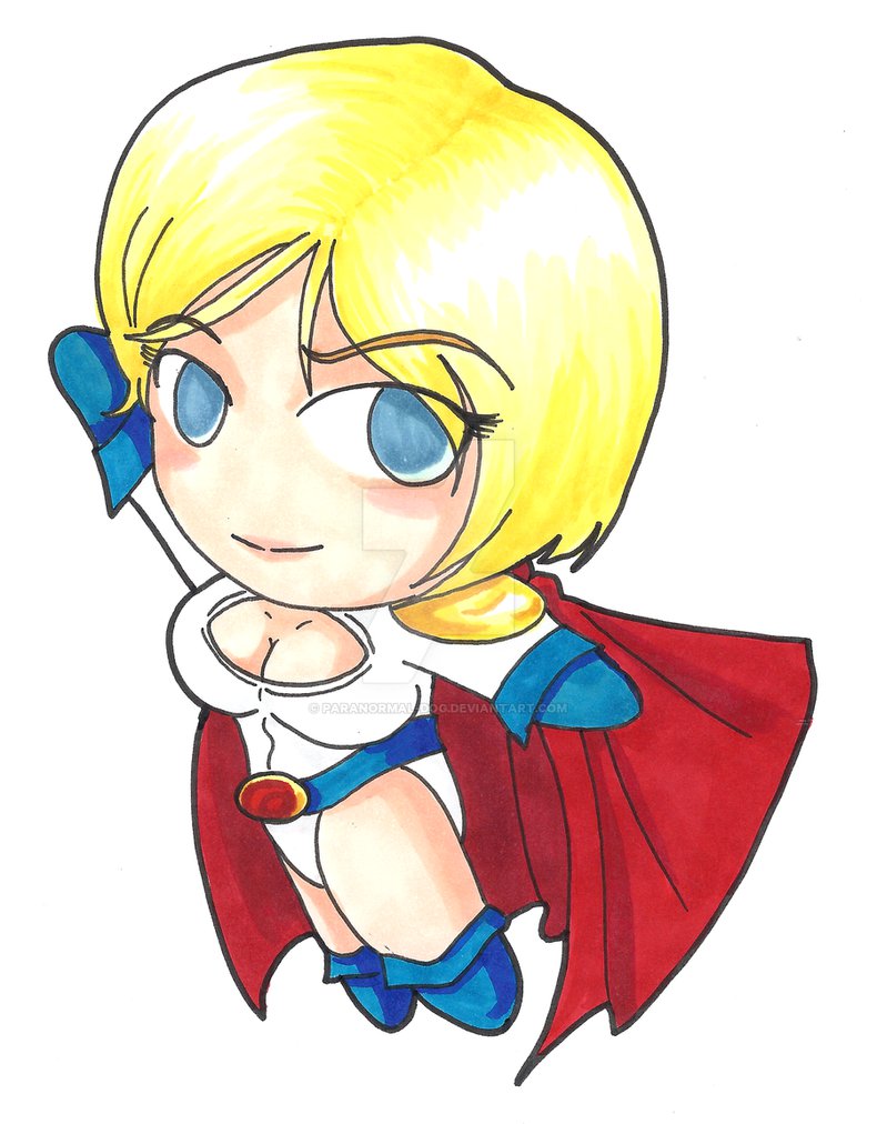790x1012 Power Girl Chibi