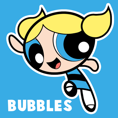 400x400 How To Draw Bubbles From Powerpuff Girls With Easy Step