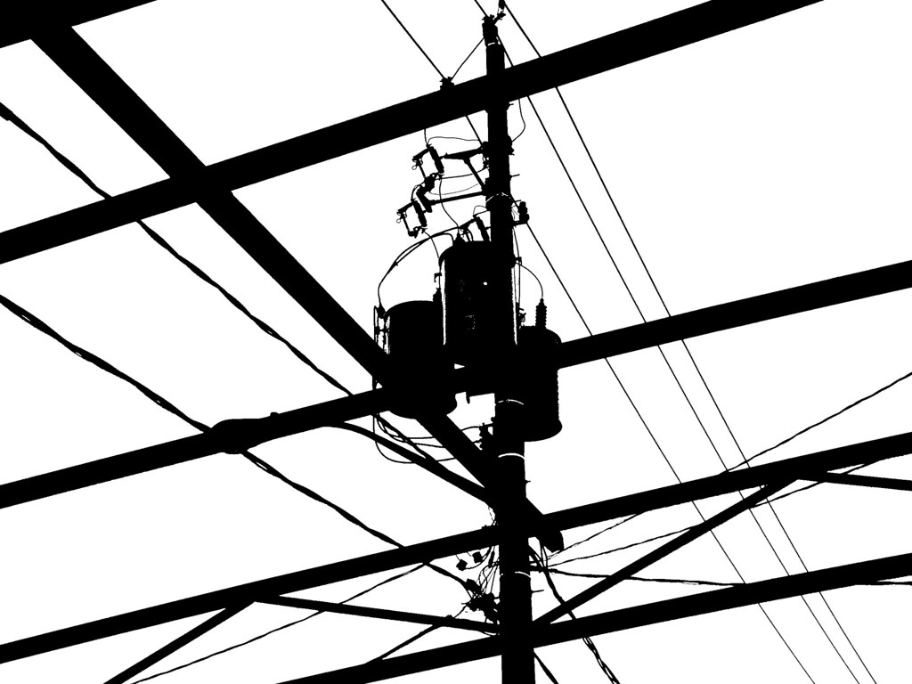 1024x768 Silhouette Kensington Power Lines Trevor Schwellnus