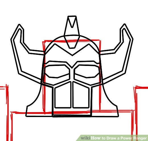 520x494 How To Draw A Power Ranger Steps