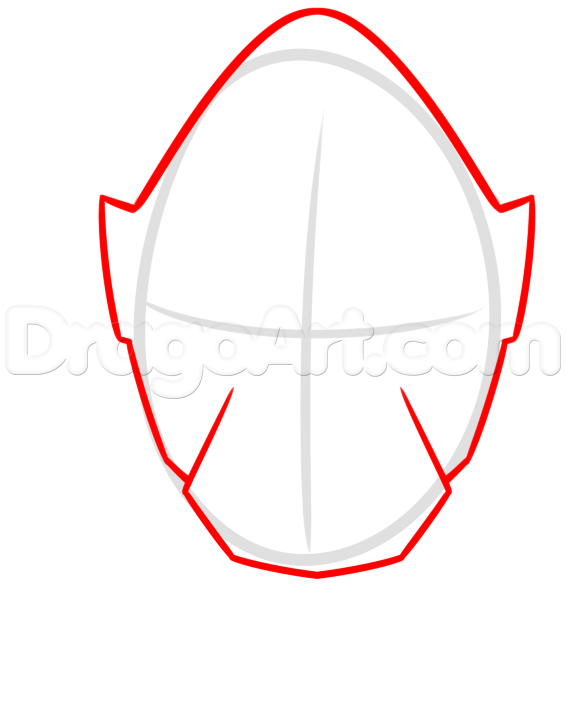 566x703 How To Draw Megaforce Red, Red Ranger, Step