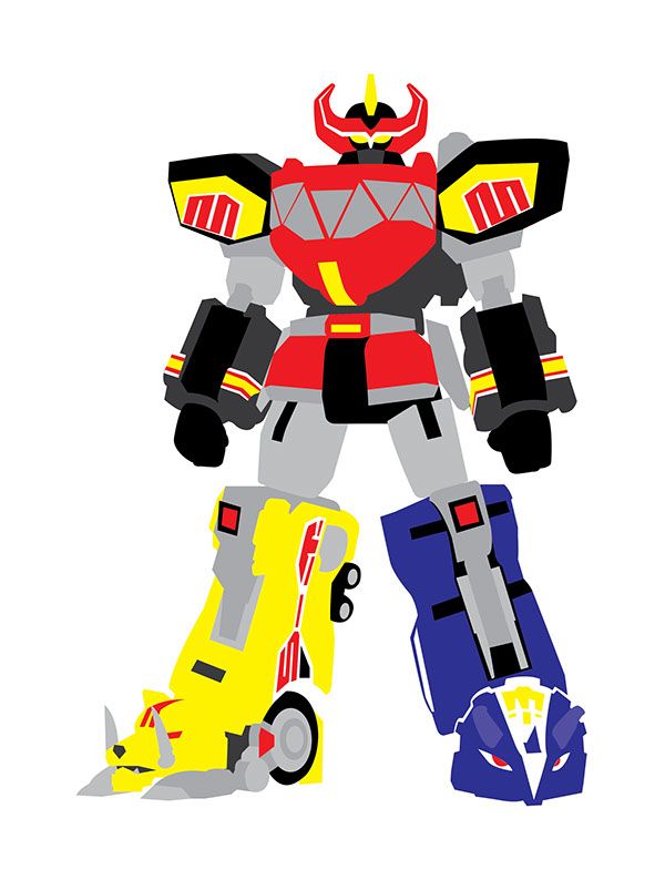 600x794 Power Rangers Megazord Drawing