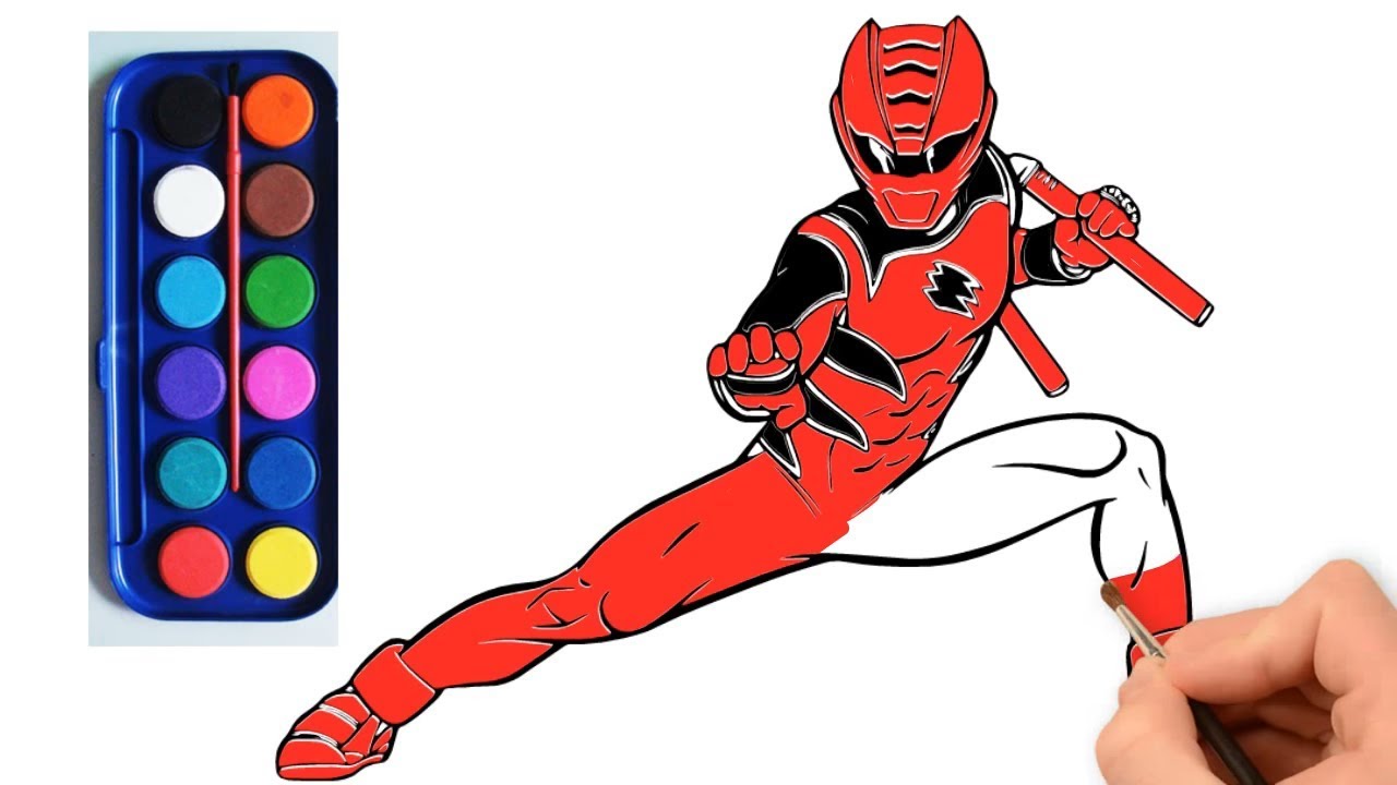 1280x720 Como Dibujar Power Ranger Rojo Jungle Fury