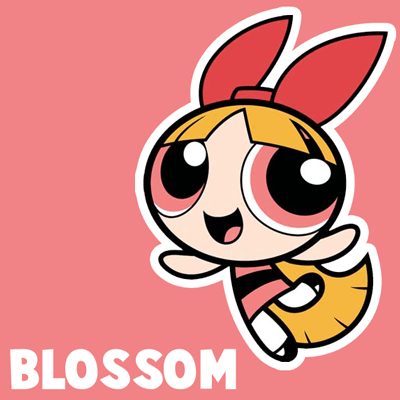 400x400 How To Draw Blossom From Powerpuff Girls With Easy Step