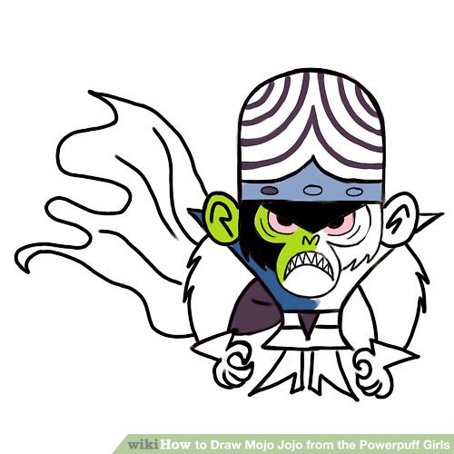 500x500 how to draw mojo jojo from the powerpuff girls steps
