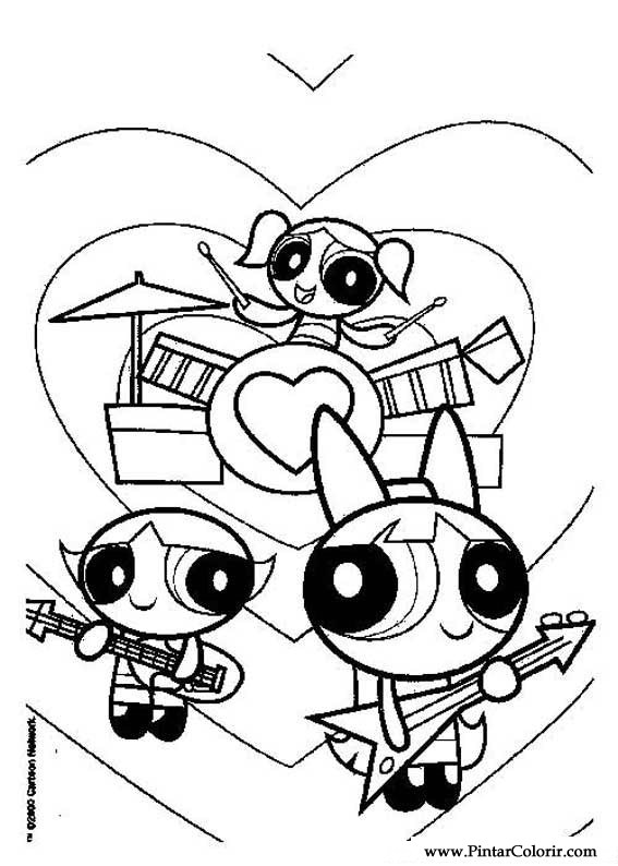 567x794 Drawings To Paint Colour The Powerpuff Girls