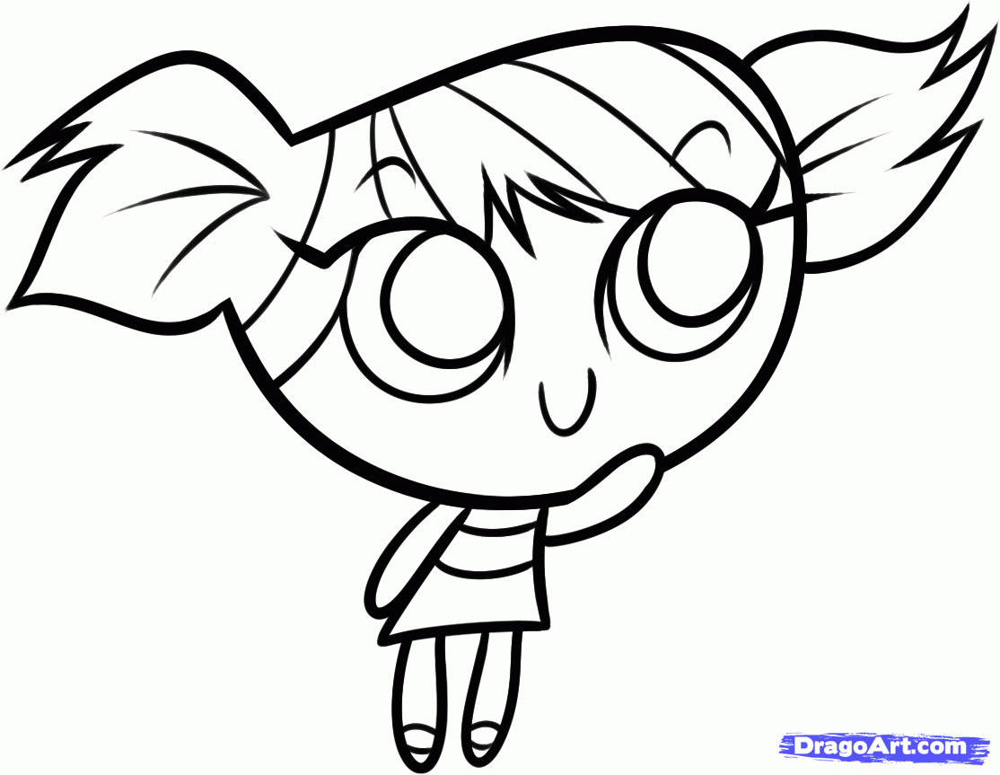 1114x863 how to draw bubbles, bubbles from the powerpuff girls, step