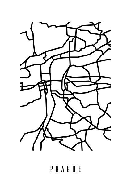 424x600 Prague Abstract Map