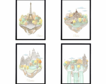 340x270 Prague Drawing Etsy