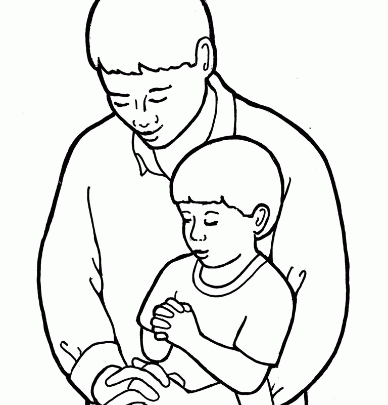 768x800 Childrens Praying Hands Coloring