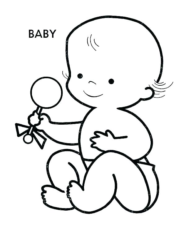 600x734 Coloring Pages Babies Baby