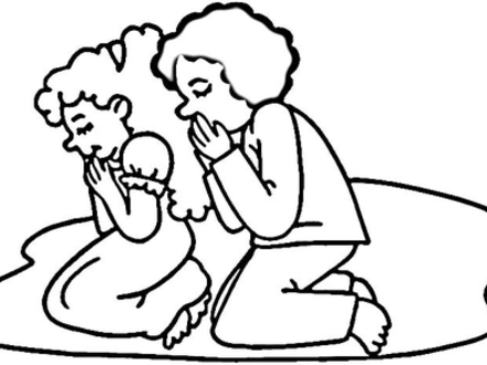 Praying Child Drawing | Free download on ClipArtMag