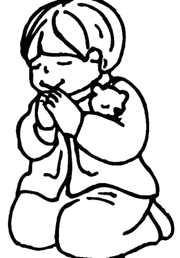 624x894 Praying Child Coloring