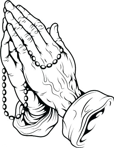 387x500 Praying Hands Coloring