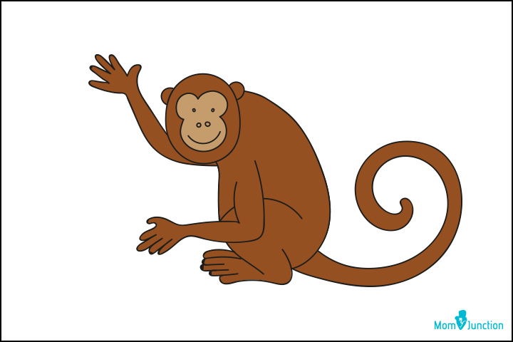 720x480 How To Draw A Monkey A Step