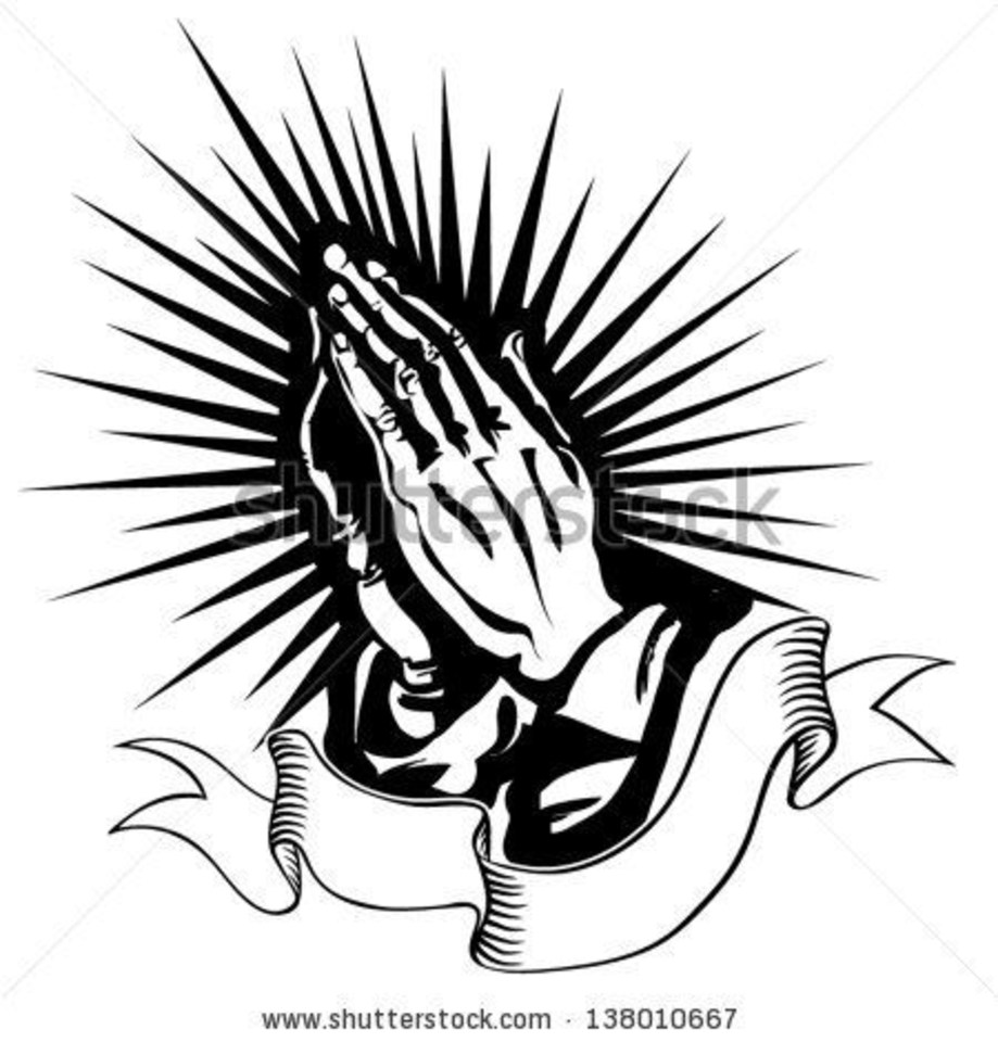 919x960 Vector Illustration Of Praying Hands