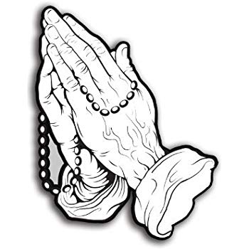 Praying Hands With Rosary Drawing | Free download on ClipArtMag