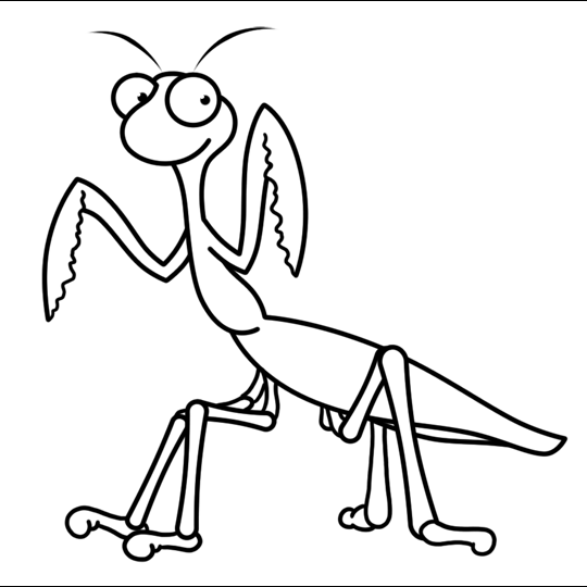 Praying Mantis Drawing | Free download on ClipArtMag