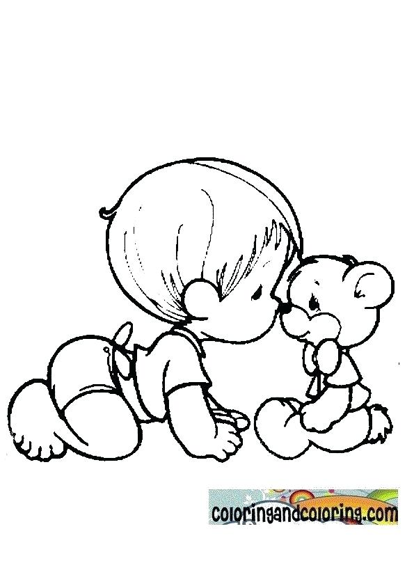 595x842 Baby Girl Precious Moments Coloring Pages
