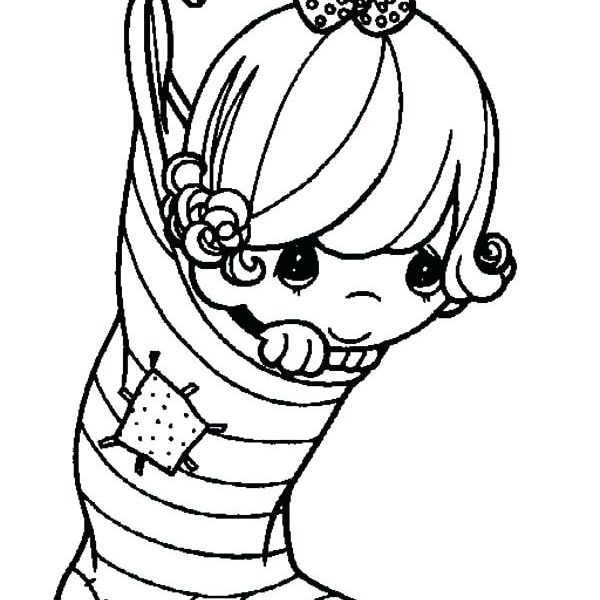 600x600 Christmas Coloring Pages Precious Moments