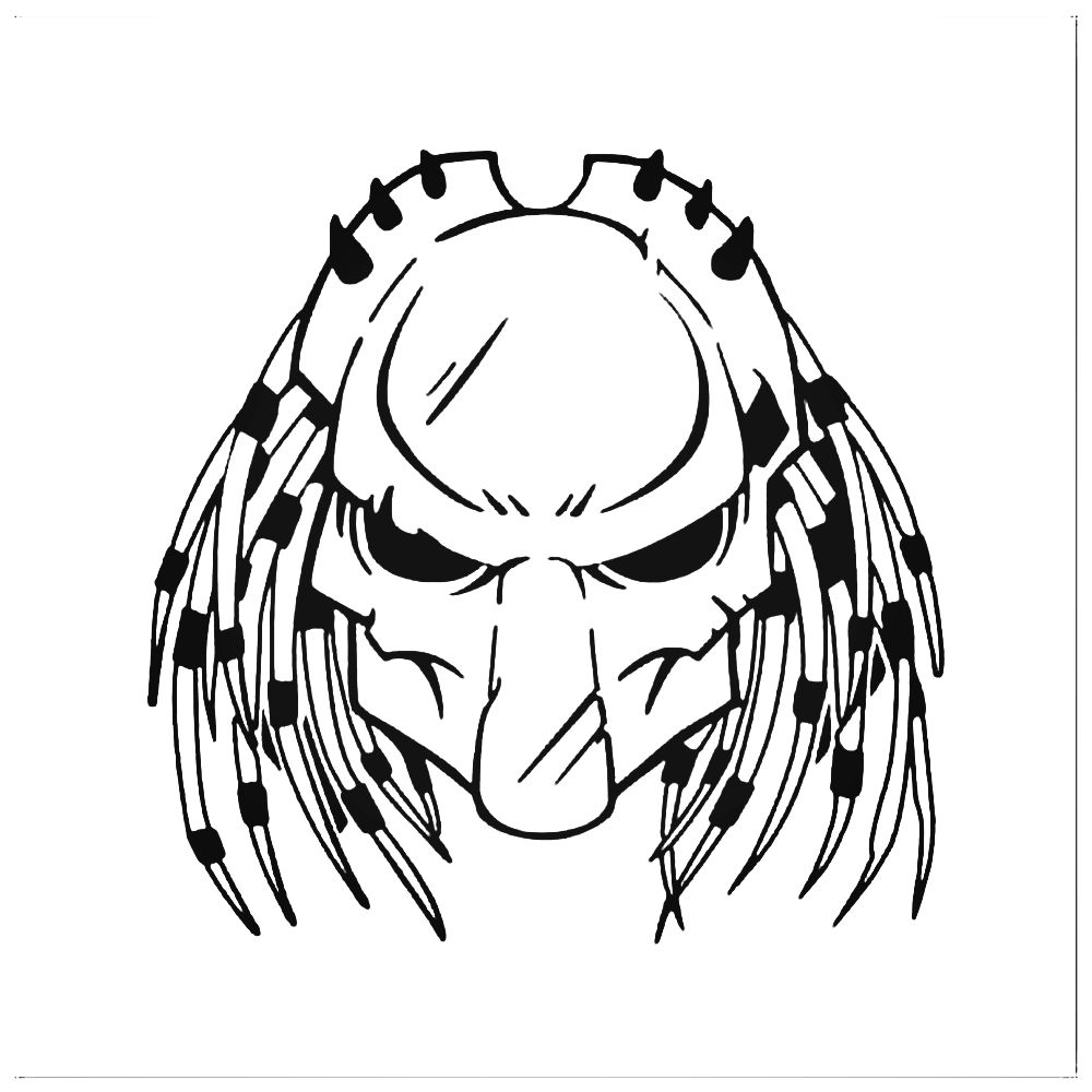 Predator Face Drawing | Free download on ClipArtMag