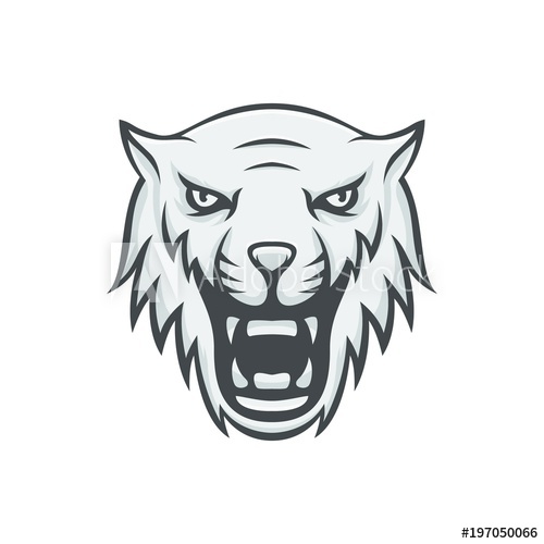 500x500 tiger mascot vector logotype head predator illustration emblem