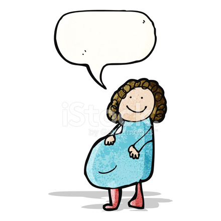 440x440 Child's Drawing Of A Pregnant Woman Stock Vector