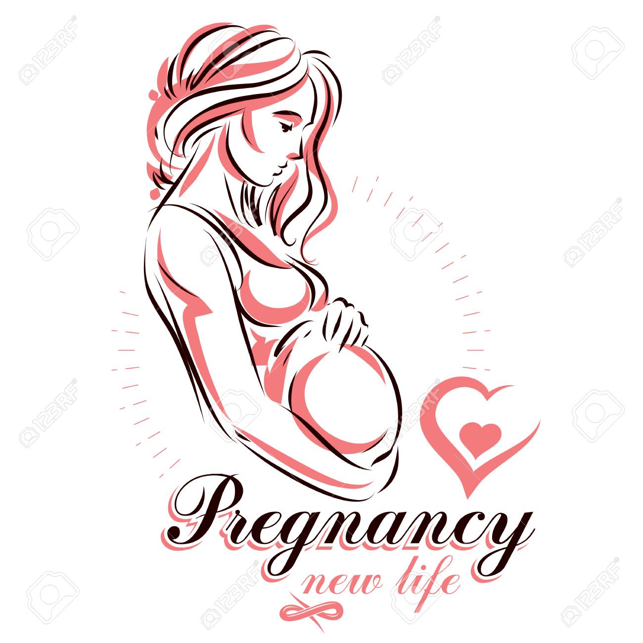 1300x1300 Huge Collection Of 'pregnancy Drawing' Download More Than